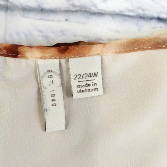 Est. 1946 Top Brown & Creme Sz 22/24W - Picture 6 of 6